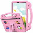 Etui do Samsung Galaxy Tab S9 FE / S10 FE, Cute Patterns, z podstawką, różowe