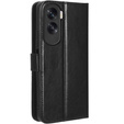 Etui z klapką do Honor 90 Lite 5G, Crazy Horse Wallet, czarne