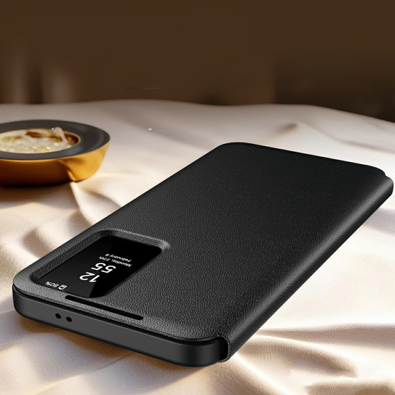 Etui do Samsung Galaxy A56 5G – Smart View z kieszenią na kartę, czarne