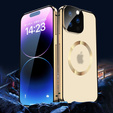 Etui Magnetic Dual Glass MagSafe do iPhone 15, złote