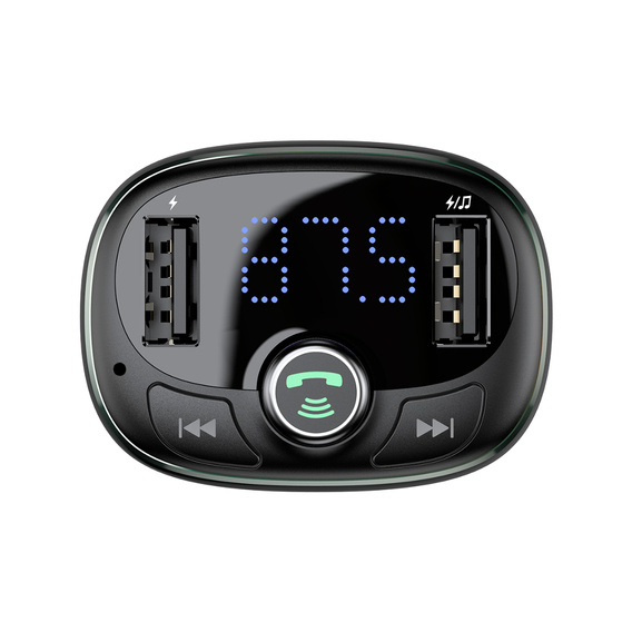 Baseus transmiter samochodowy FM T‑Shaped S‑09 Bluetooth MP3 - Czarny