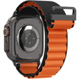 Pasek Spigen WBF1 Band do Apple Watch 1/2/3/4/5/6/7/8/9/10/11/SE/Ultra 1/2/3 42/44/45/46/49mm – Czarny / Pomarańczowy