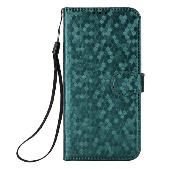 Etui z klapką do Motorola Moto G86 Power 5G, Wallet Rhombus, zielone