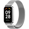 Bransoleta Milanese do Xiaomi Redmi Smart Band 2 / Xiaomi Smart Mi Band 8 Active, Srebrna