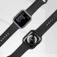 2w1 Etui + Szkło Hartowane do Apple Watch 4/5/6/SE 44mm, z błyszczącymi kryształkami, Czarne