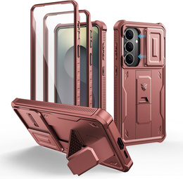 Etui pancerne do Samsung Galaxy S26 Plus, Dexnor Full Body (Two Frames), czerwone