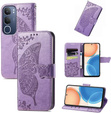 Etui z klapką do Vivo Y19s, Butterfly, fioletowe