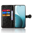 Etui z klapką do Oppo Reno 14 F / 14 FS, Wallet Rhombus, czarne