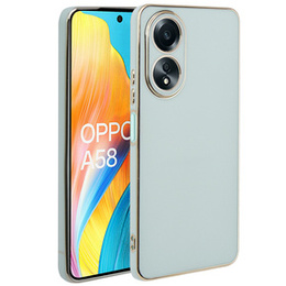 Etui do Oppo A58 4G, Glamour CamShield, miętowe