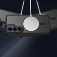 Zestaw Etui do Samsung Galaxy S25, do MagSafe, ERBORD Matt Case, czarny + 3x Szkło na ekran