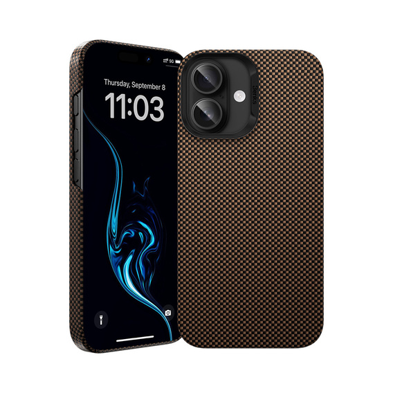 Etui Benks Magnetic Armor Tint Kevlar 1000D (0063) do iPhone 16 – złoty