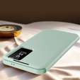 Etui z klapką do Samsung Galaxy A55 5G – zielone, Smart View Wallet z kieszenią na kartę