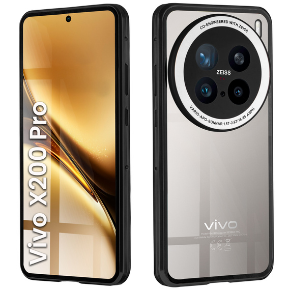 Etui do Vivo X200 Pro 5G, Magnetic Dual Glass, czarne