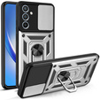 Etui pancerne do Samsung Galaxy M34, CamShield Slide, srebrne