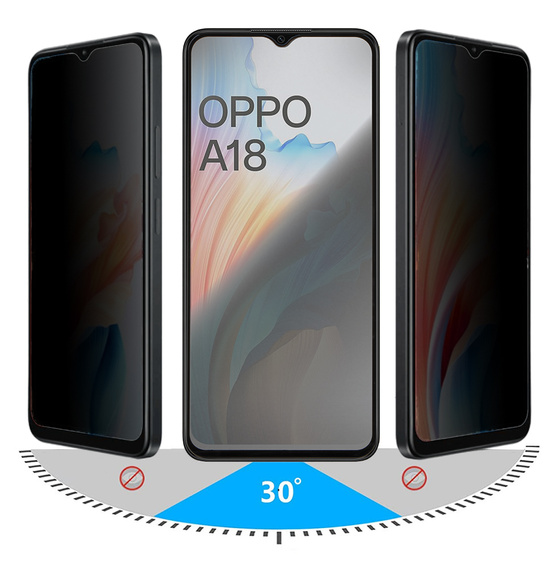 Szkło Hartowane Anti-Spy do Oppo A18 4G / A38 4G