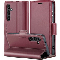 Etui do Samsung Galaxy A25 5G, ERBORD Glossy Litchi, portfel z klapką, czerwone