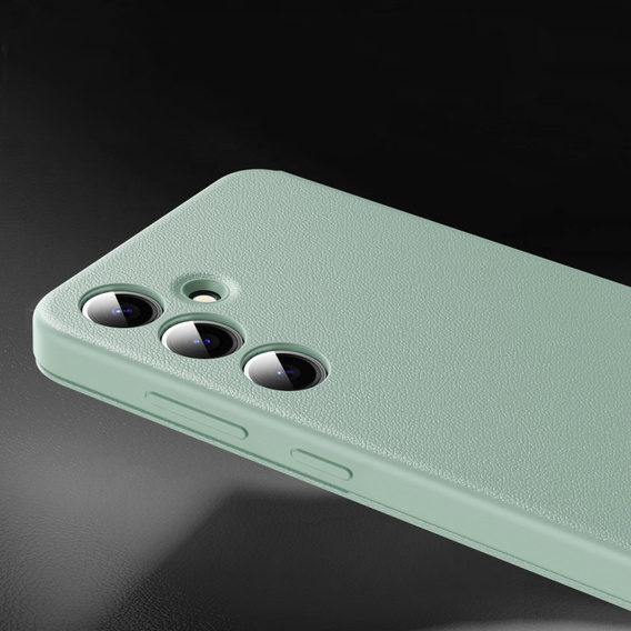 Etui z klapką do Samsung Galaxy A55 5G – zielone, Smart View Wallet z kieszenią na kartę