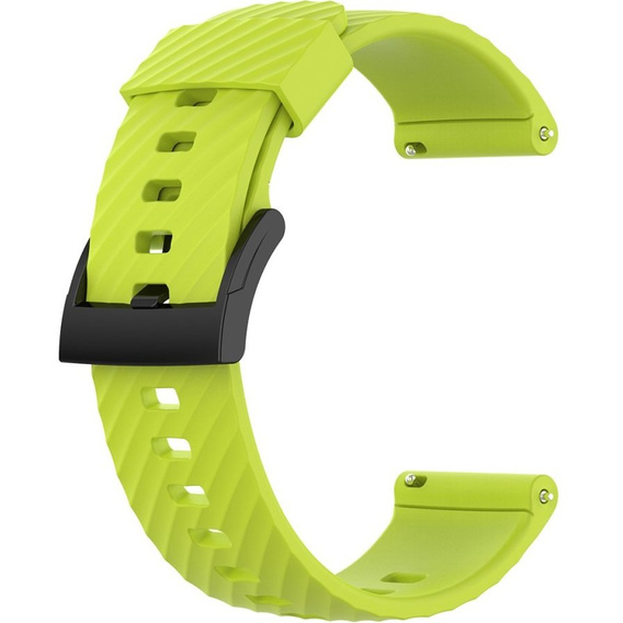Pasek silikonowy do zegarka Suunto 9, Jasny Zielony
