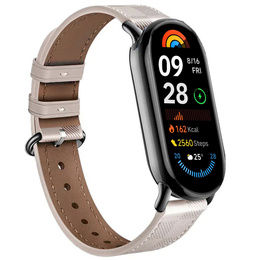 Pasek Skórzany do Xiaomi Smart Band 10 / 9 / 8, Różowy