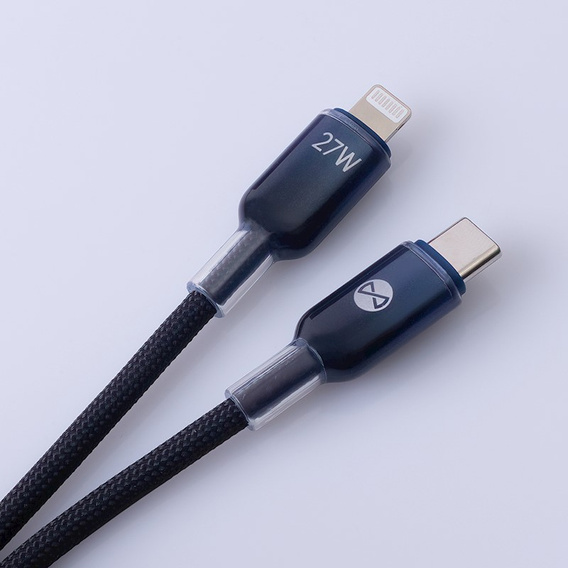Forever Kabel Ombre USB-C do Lightning, 27W, 1m, czarny
