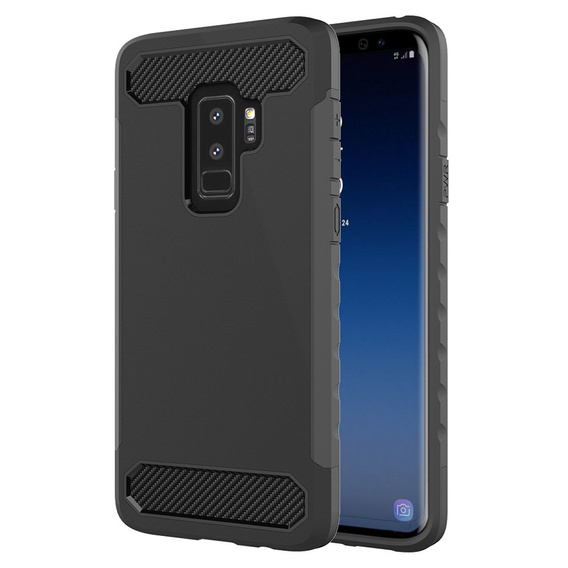 Etui do Samsung Galaxy S9+ Plus, Hybrid Armor Carbon Cover, czarne