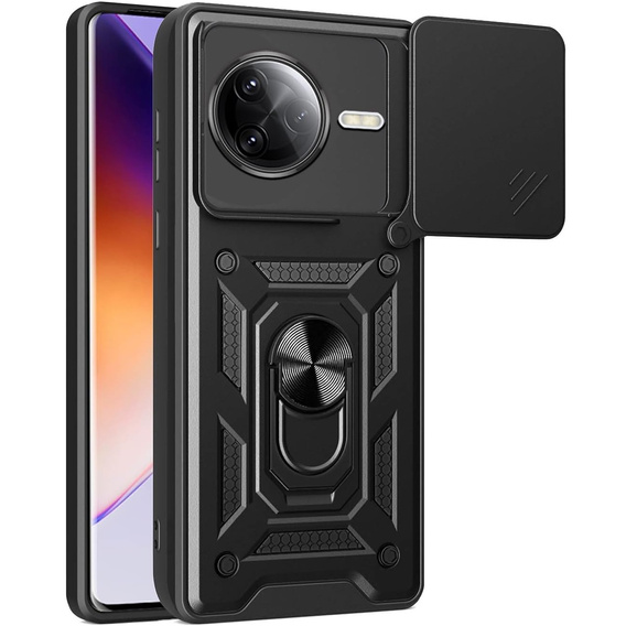 Etui pancerne do Xiaomi Poco F7 Pro, CamShield Slide, czarne