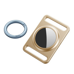 Etui do Apple AirTag 2 / 1, aluminiowe, z karabińczykiem, złote