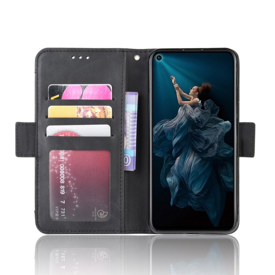 Etui z klapką do Huawei Honor 20 / Nova 5T, Card Slot, czarne