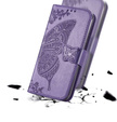 Etui z klapką do Motorola Edge 60 Pro, Butterfly - fioletowe