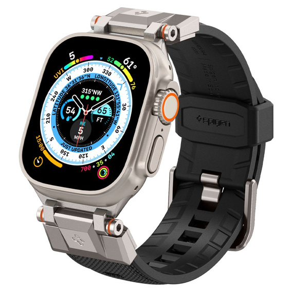 Pasek SPIGEN do Apple Watch 1/2/3/4/5/6/7/8/9/10/11/SE/Ultra 1/2/3 42/44/45/46/49MM, Durapro Armor, Czarny