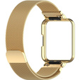Pasek Bransoleta Milanese z Etui do Xiaomi Redmi Watch 2 Lite, Złoty