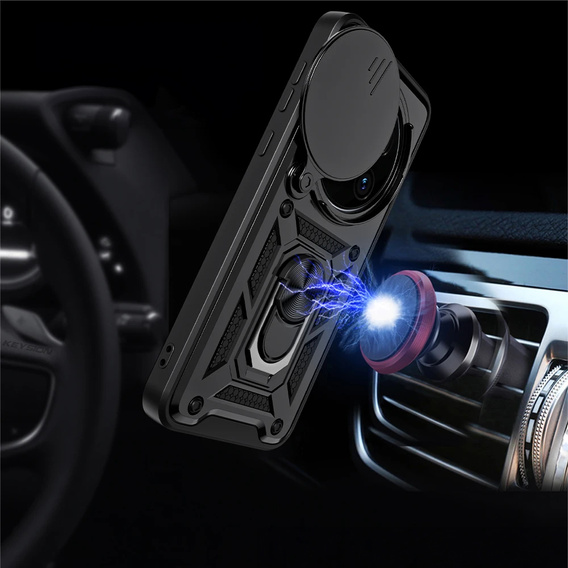 Etui pancerne do Honor Magic 8 Pro, CamShield Slide, czarne