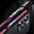 Etui LUPHIE do iPhone 15 Pro Max, Armor Bumper, czarne / czerwone