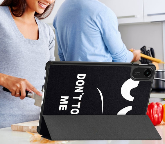 Etui z klapką i napisem "Don't Touch Me" do Xiaomi Redmi Pad 2