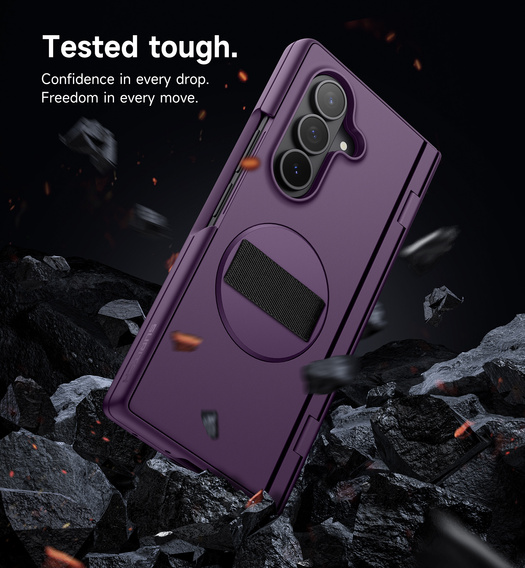 Etui do Samsung Galaxy Z Fold7, Suritch, fioletowe