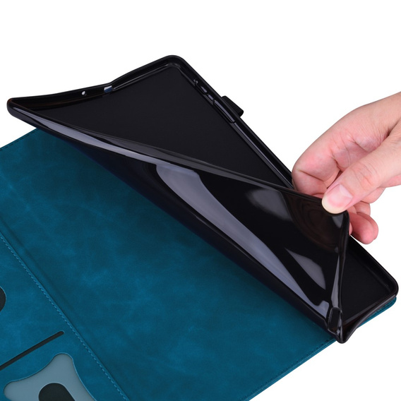 Etui do Lenovo Tab P12, Classic, z miejscem na rysik, niebieskie