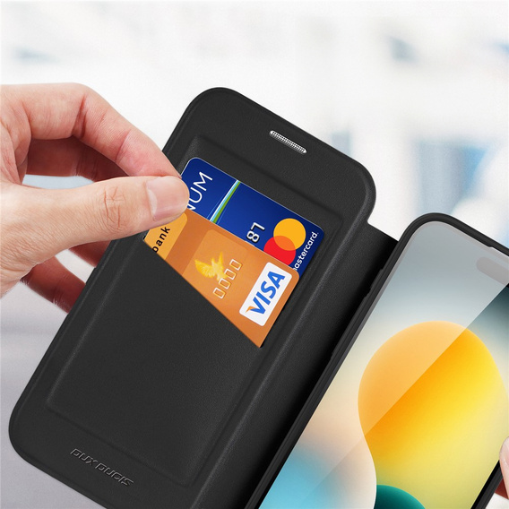 Etui z klapką Dux Ducis do iPhone Air, Skin X Pro, do MagSafe, czarne
