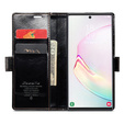 Etui z klapką CASEME do Samsung Galaxy Note 10 Plus, Waxy Textured, czarne