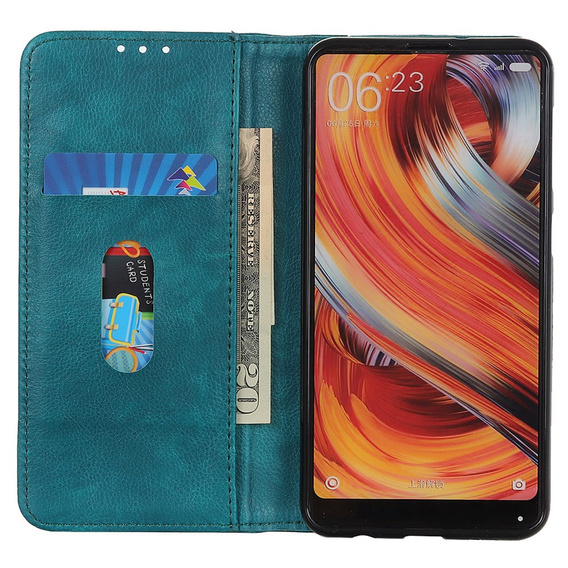 Etui do Sony Xperia 10 V, Wallet Litchi Leather, zielone