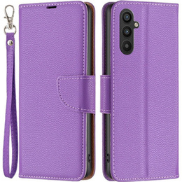 Etui z klapką do Samsung Galaxy A34 5G, Wallet Litchi Magnet, fioletowe