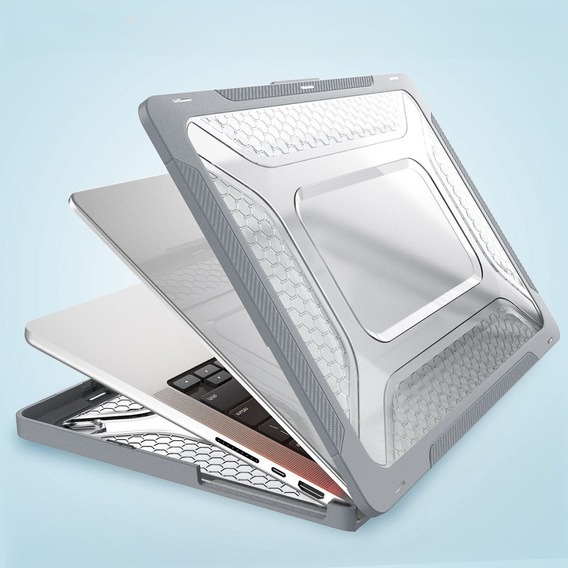  Etui Pancerne Kickstand do Macbook Pro 14 2021 A2442, Szare