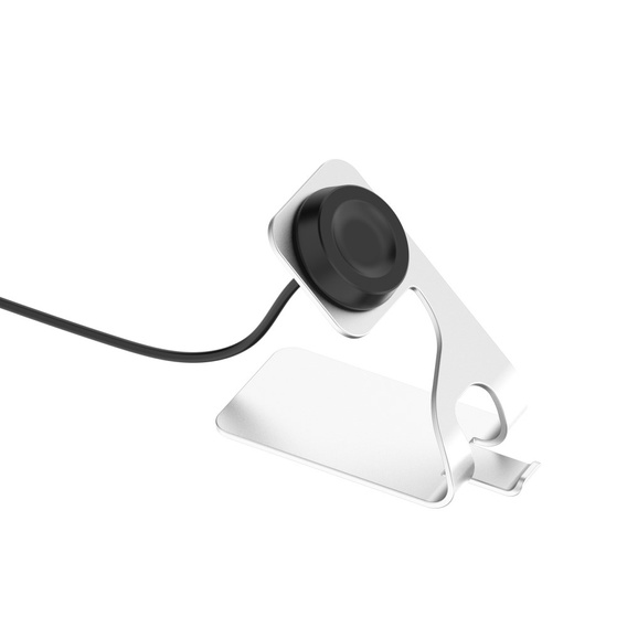 Ładowarka USB Stacja Dokująca do Huawei Watch 3 / 3 Pro / GT 2 Pro, Srebrna
