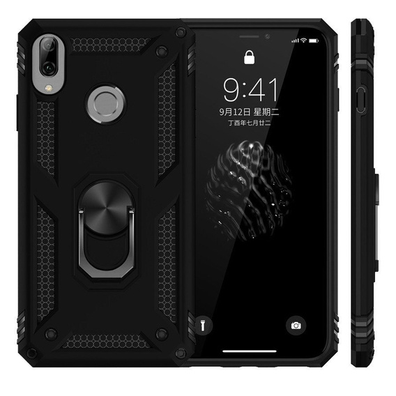 Etui pancerne do Huawei P20 Lite, Nox Case Ring, czarne