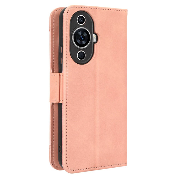 Etui z klapką do Huawei Nova 11 Pro, Card Slot, różowe
