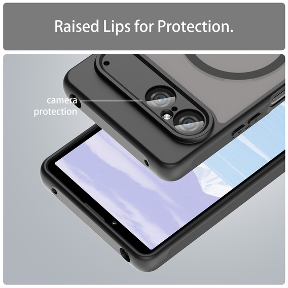 Etui do Sony Xperia 10 VII, Matt Case, do MagSafe, czarne