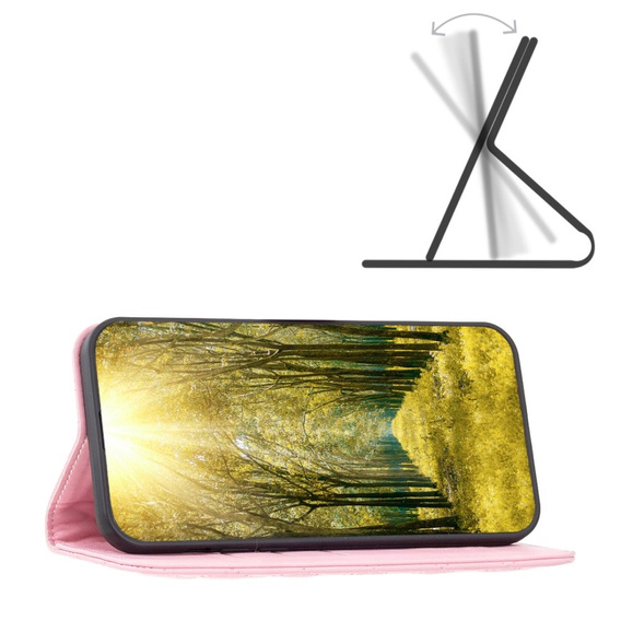 Etui z klapką do Oppo A38 4G, Wallet, BINFEN COLOR, różowe