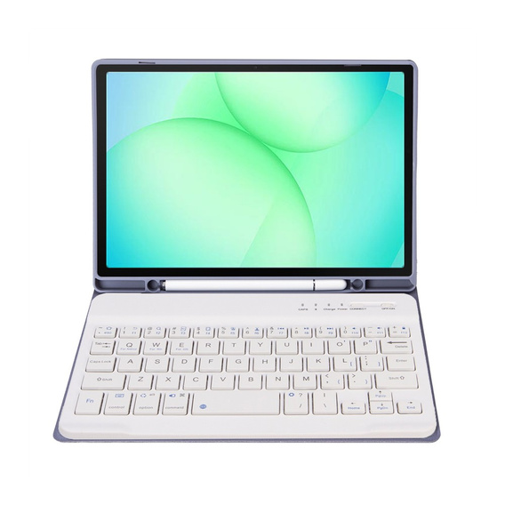 Etui z klawiaturą do Samsung Galaxy Tab A11, Leather Pen Slot, fioletowe