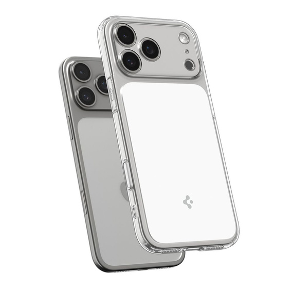 Etui z MagSafe Spigen do iPhone 17 Pro Max, Ultra Hybrid "T", Clear / White