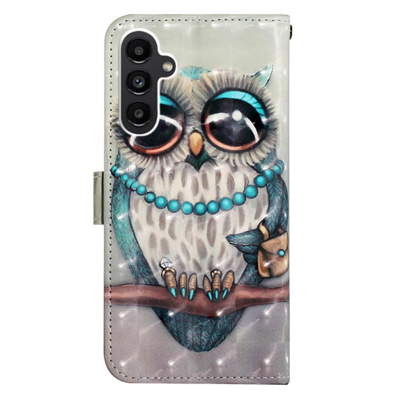 Etui z Klapką do Samsung Galaxy A25 5G , Light Spots Decor, Owl + szkło 9H
