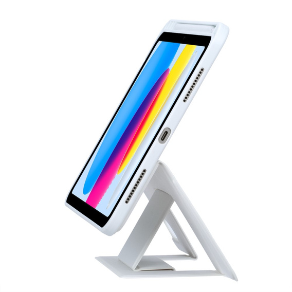 Etui z klawiaturą Bluetooth i touchpadem do iPad 11" 2025 A16 (11 gen.) / iPad 10.9" 2022 (10 gen.) – białe